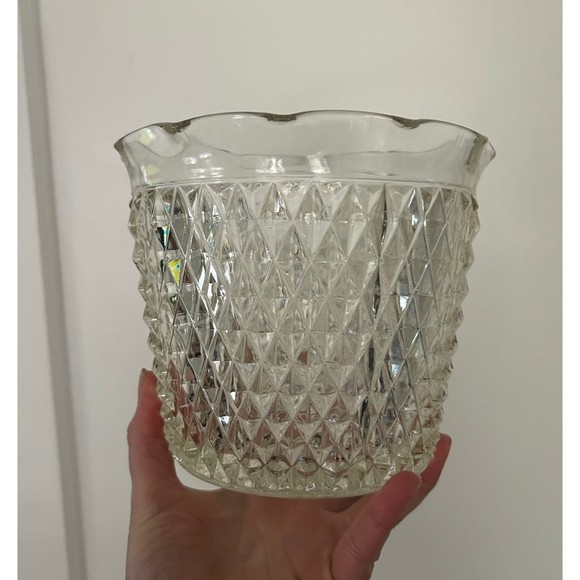 Vintage Indiana glass diamond point ice bucket wine chiller planter - Picture 1 of 8